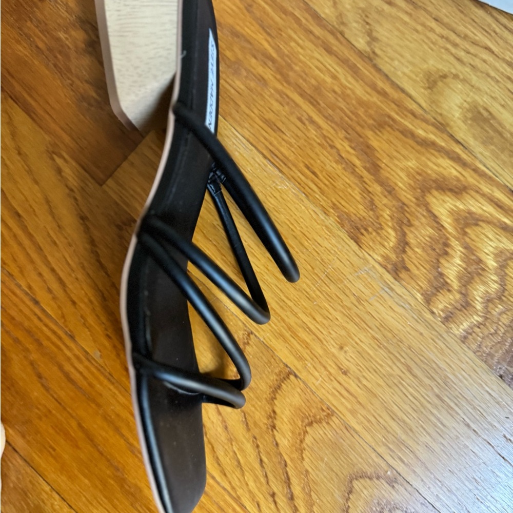 Steve Madden Black Assured Women's Sandals - Picture 5 of 13